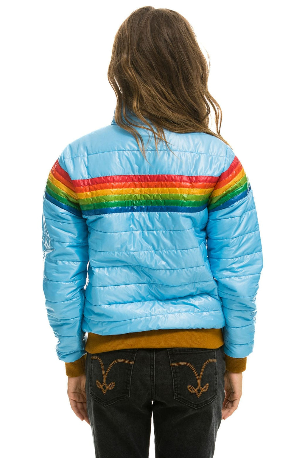 6 STRIPE JACKET - GLOSSY SKY