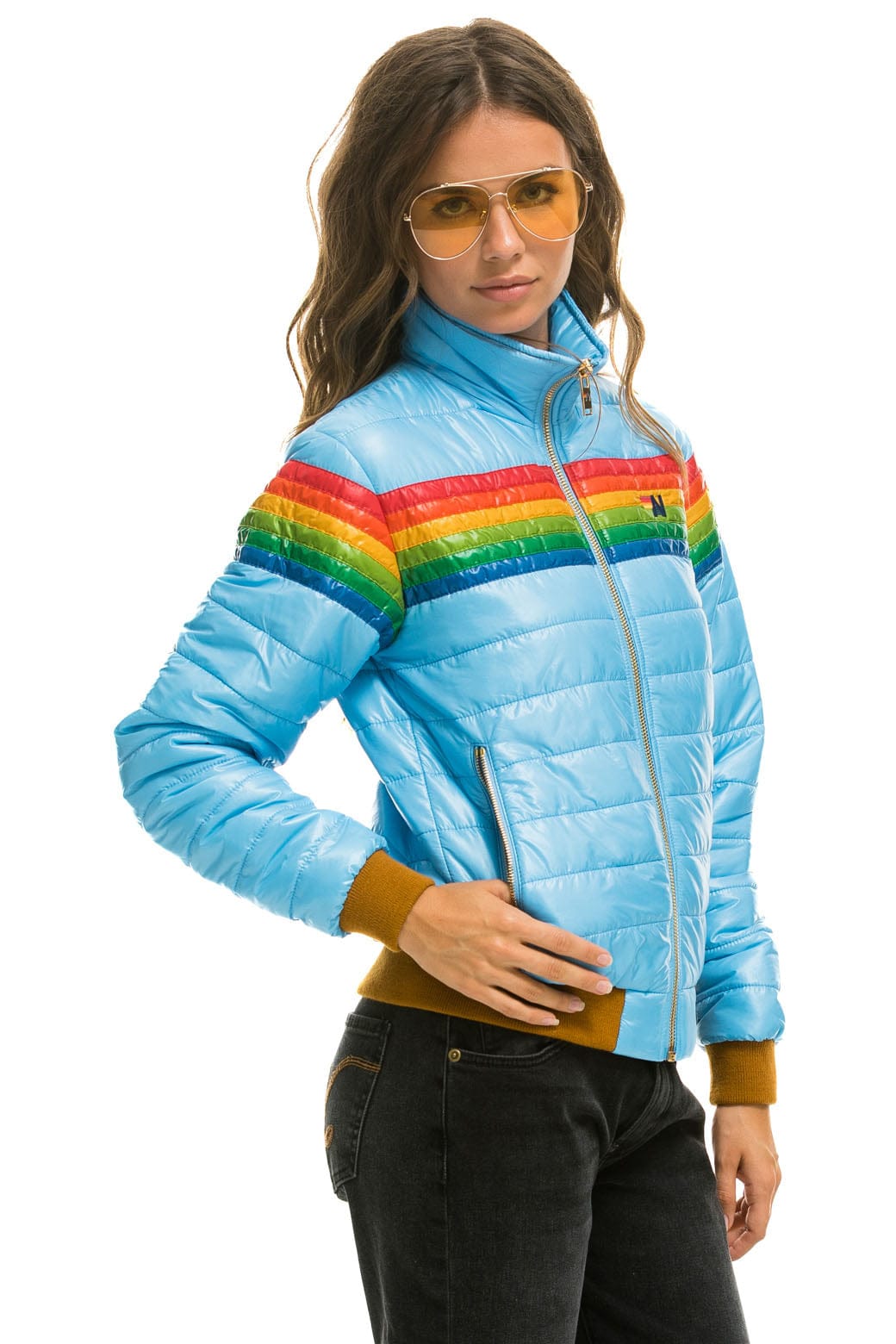 6 STRIPE JACKET - GLOSSY SKY