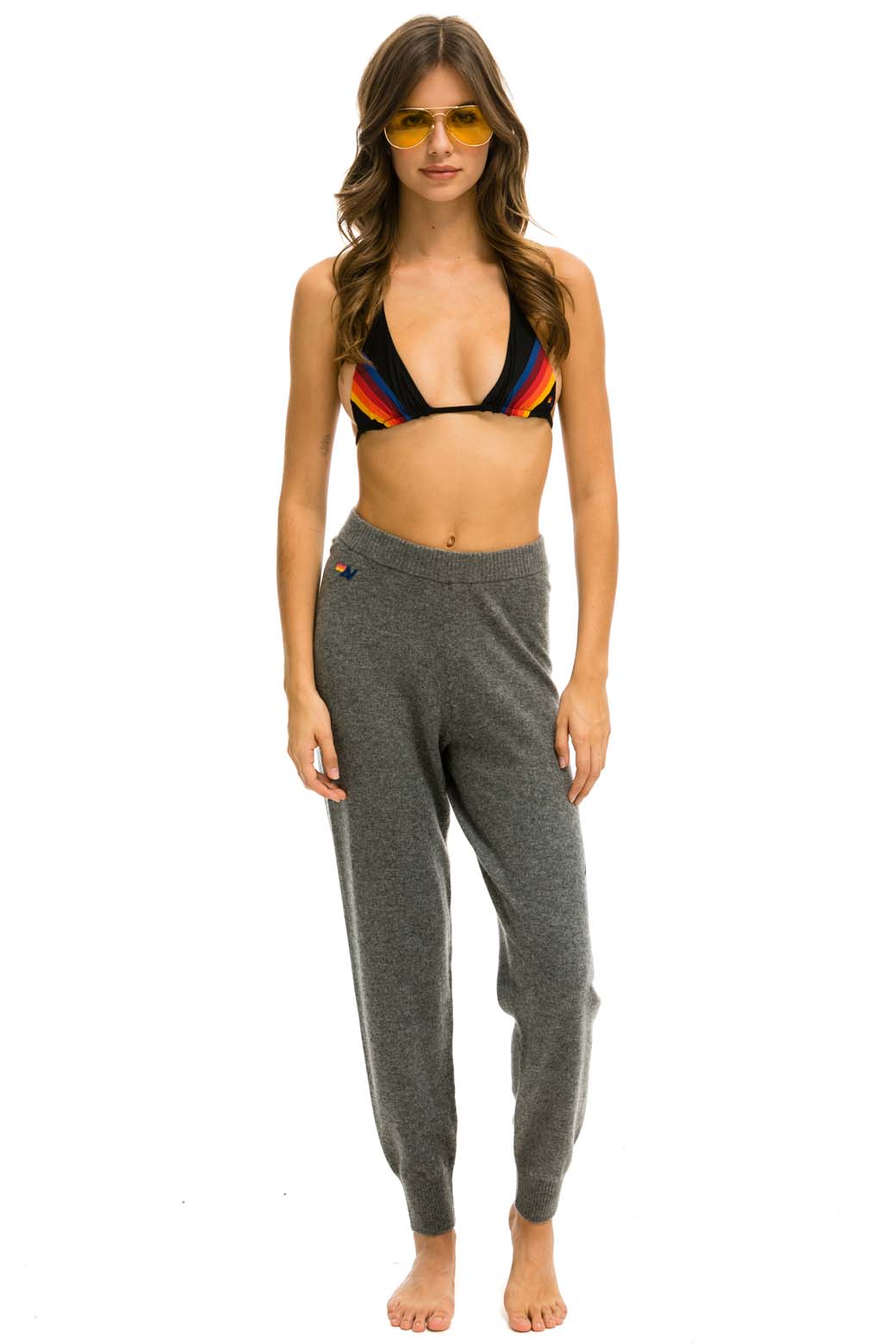 BOLT CASHMERE LIGHT SWEATER PANT - DEEP HEATHER BLACK BOLT