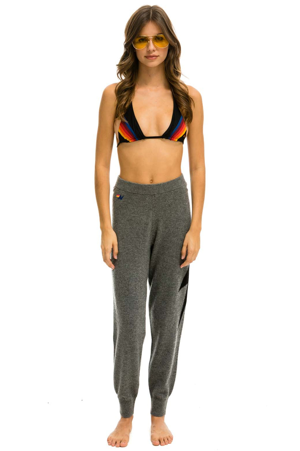 BOLT CASHMERE LIGHT SWEATER PANT - DEEP HEATHER BLACK BOLT