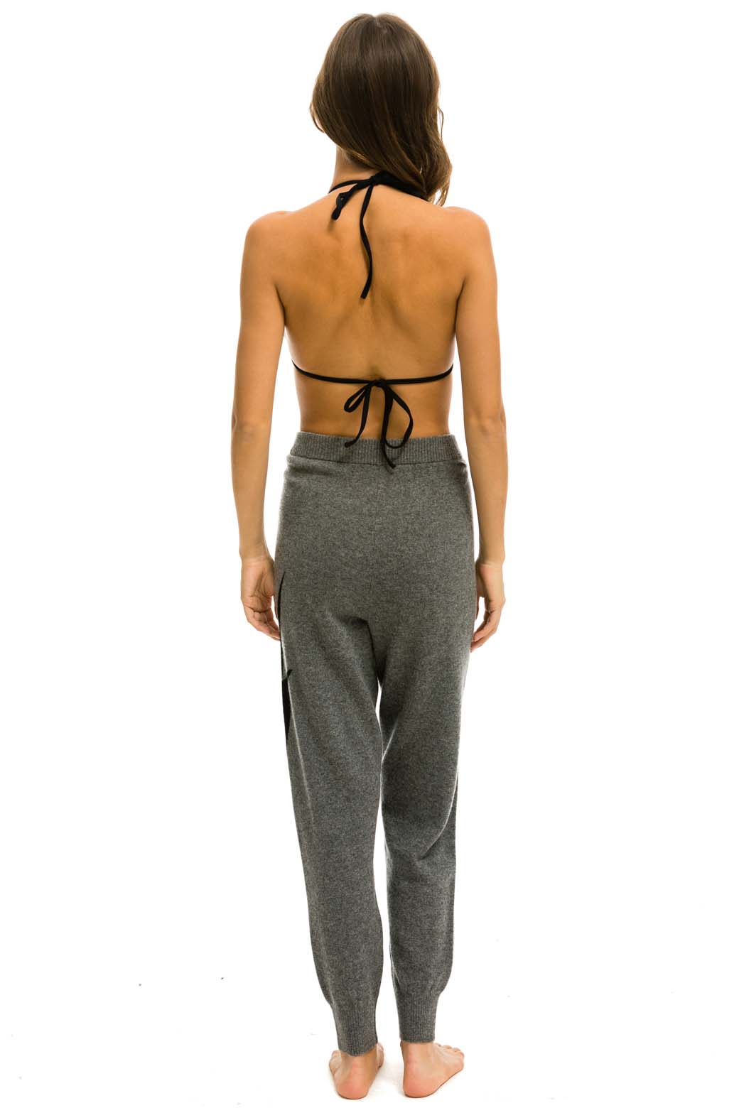 BOLT CASHMERE LIGHT SWEATER PANT - DEEP HEATHER BLACK BOLT