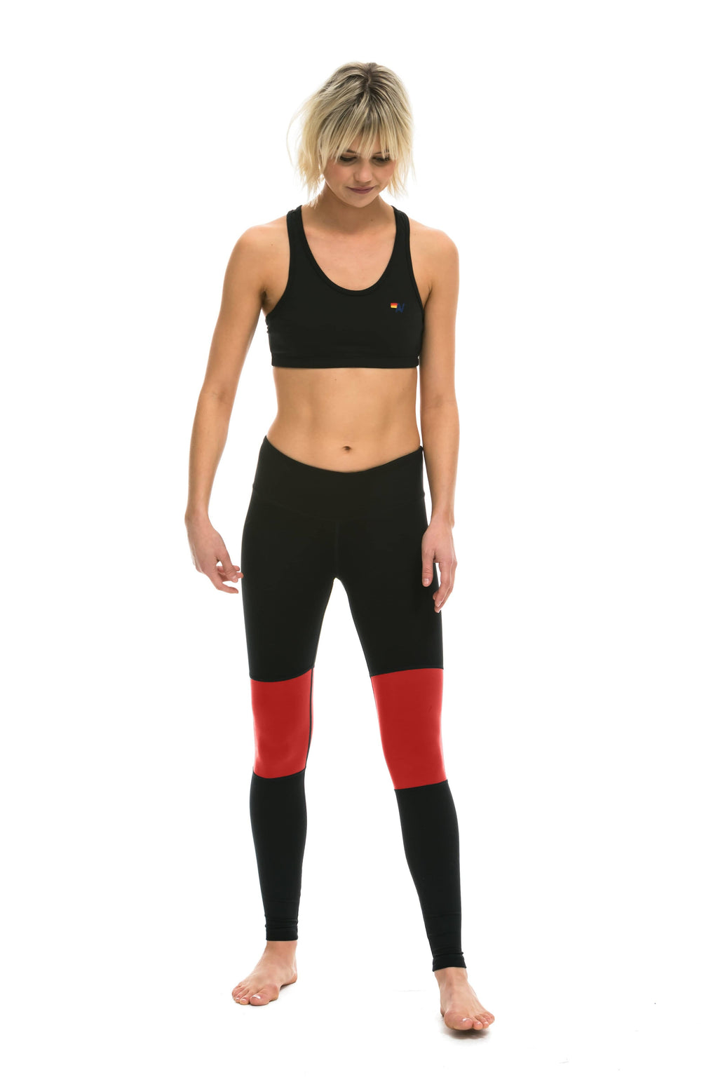 SPRINTER FULL LENGTH LEGGINGS - BLACK RED