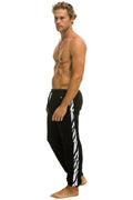 ZEBRA STRIPE SWEATPANTS - BLACK ZEBRA