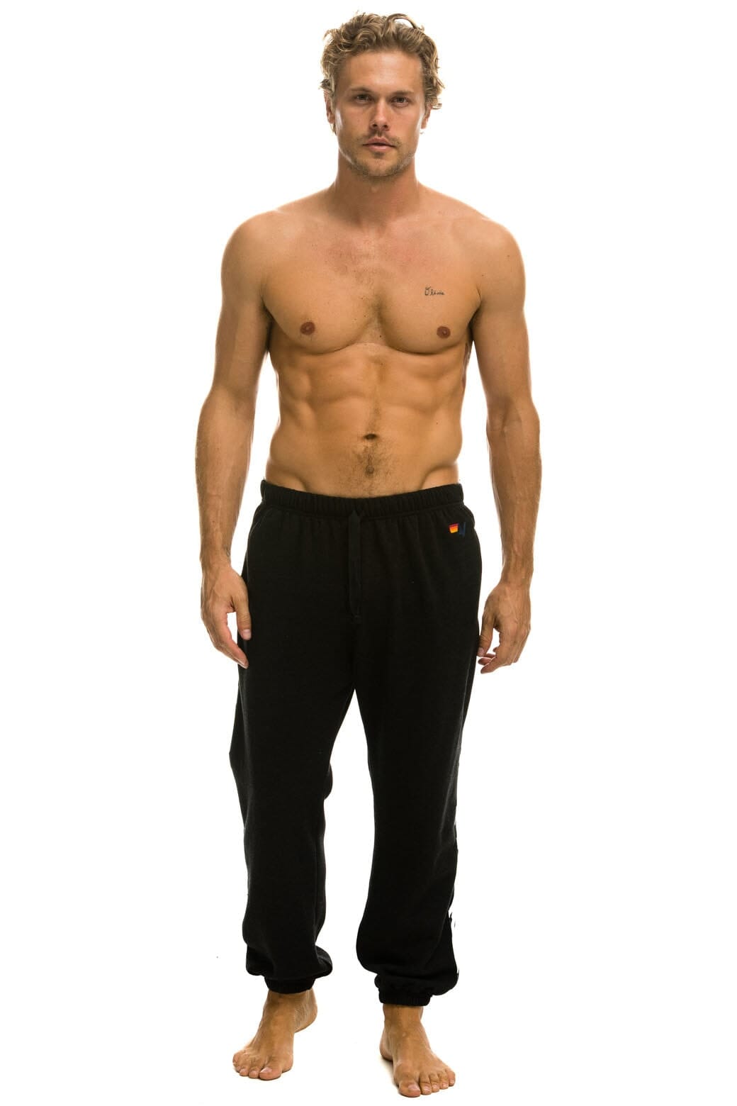 ZEBRA STRIPE SWEATPANTS - BLACK ZEBRA